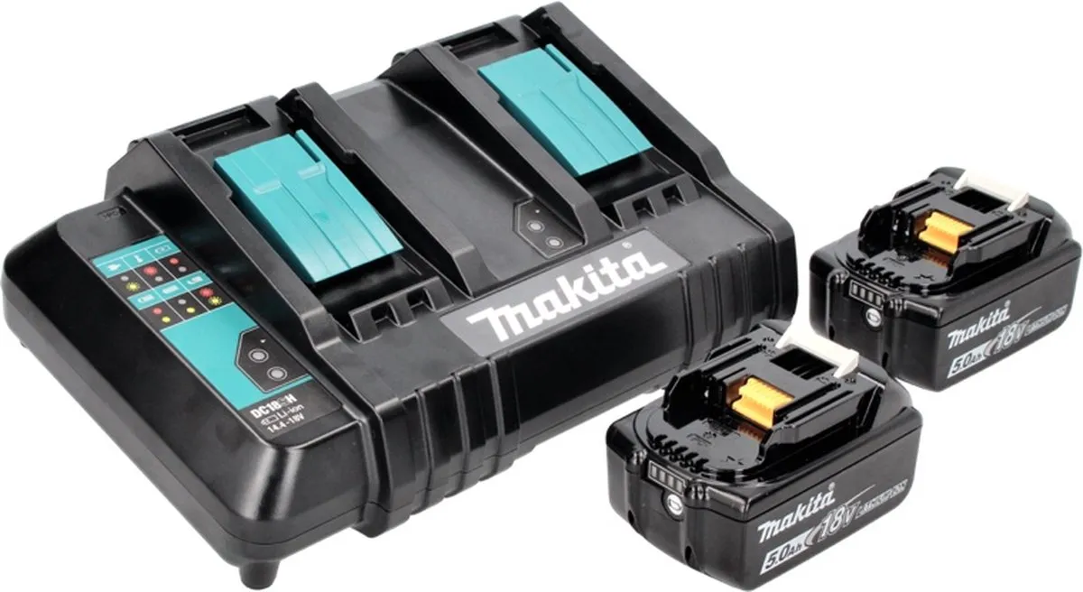 Makita Power Source Kit 18V - 2x BL1850B 5.0Ah + DC18SH Lader