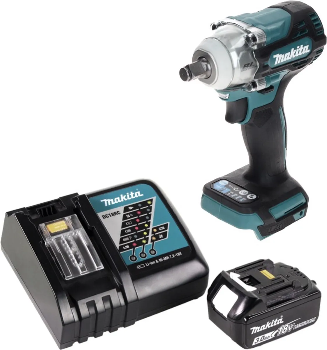 Makita DTW 300 RF1 Slagmoersleutel 18V 330Nm - 1x 3,0Ah - afbeelding 2 van 5