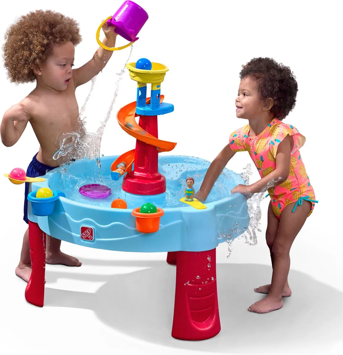 Step2 Spiral Slide Watertafel - 15L - Rood/Blauw