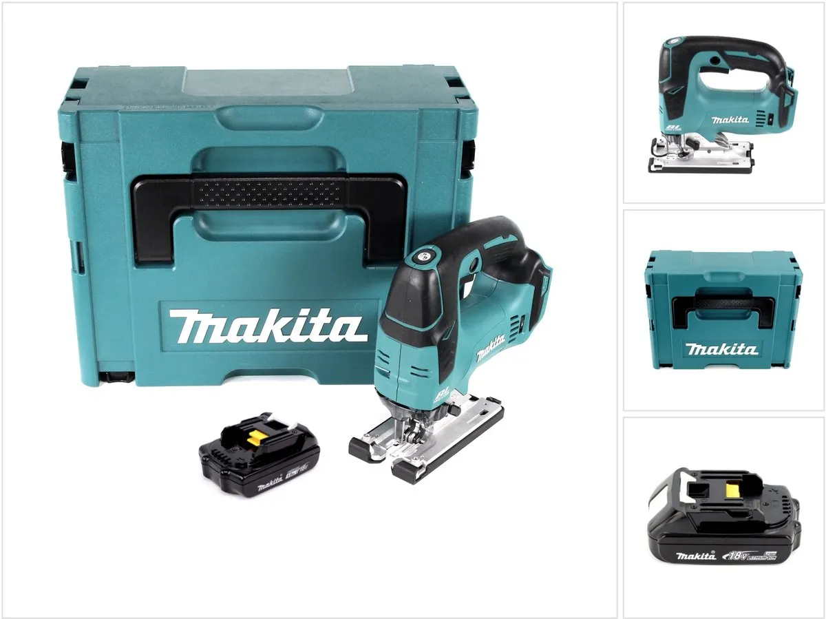 Makita DJV182Y1J Decoupeerzaag - D-greep - 1500mAh - 3 Zaagbladen - afbeelding 2 van 6