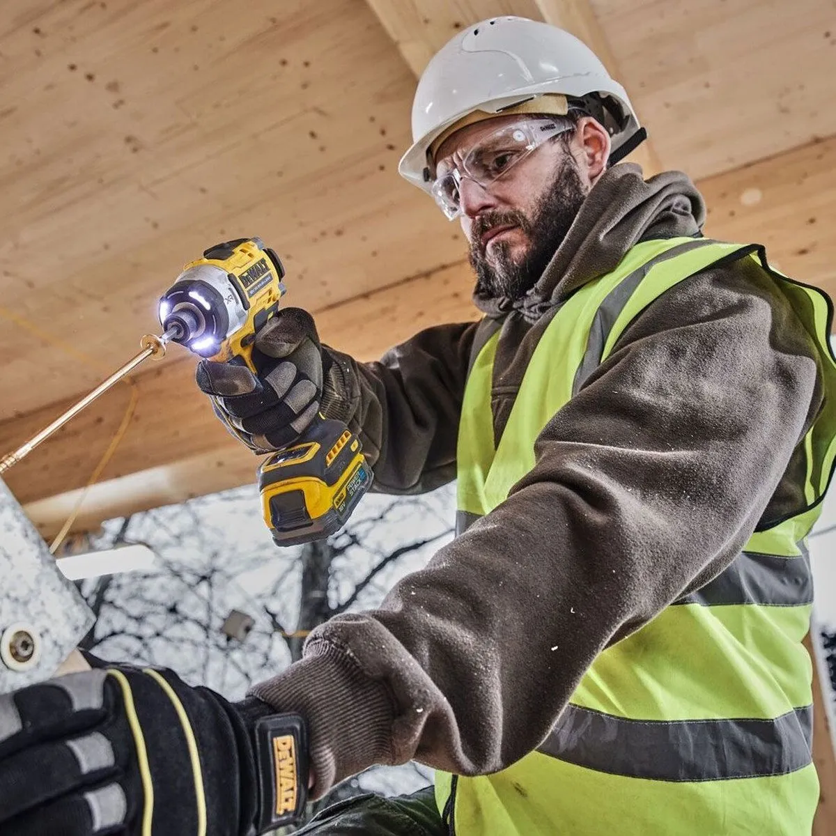 DeWalt DCF860N Accu Slagschroevendraaier 282Nm 18V XR - Geel/Zwart