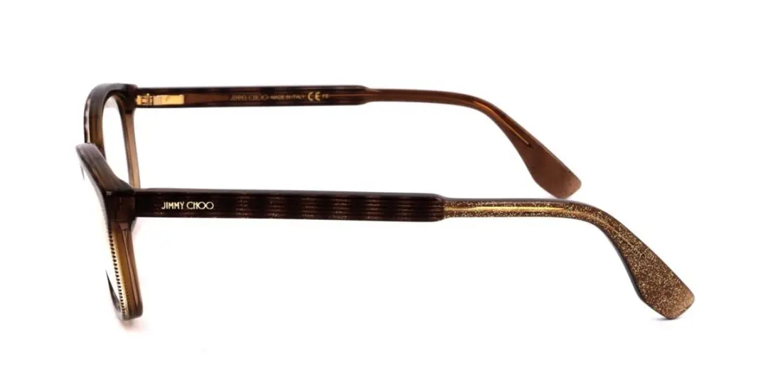 Jimmy Choo JC140 Brilmontuur - Stripped Glitter Dark Brown