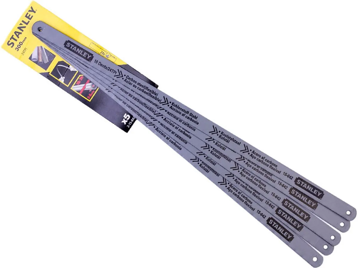 Stanley Metaalzaagblad 300mm 24T/inch - 5 Stuks