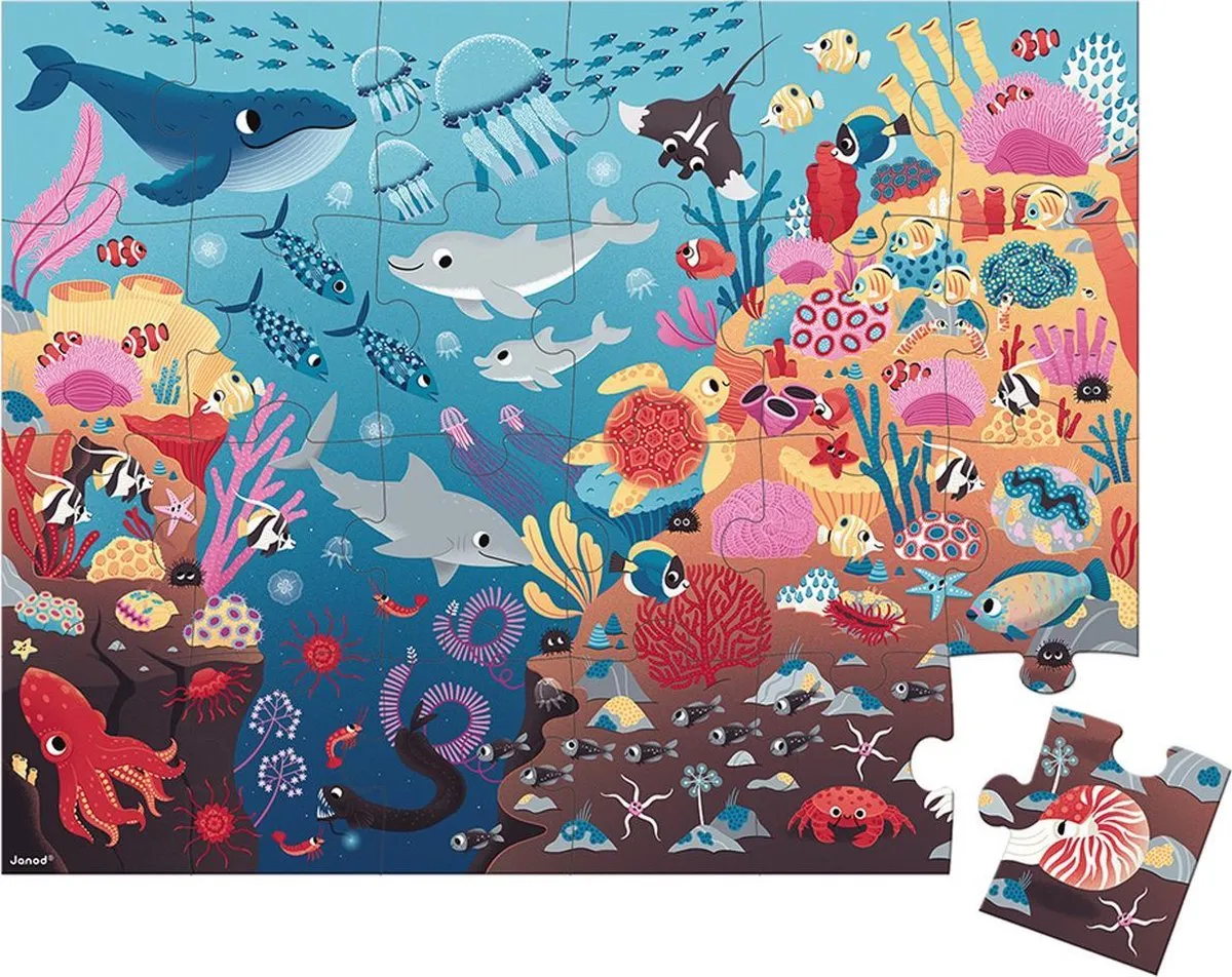 Janod Magische Puzzel De Oceaan 24 Stuks - Glow in the Dark