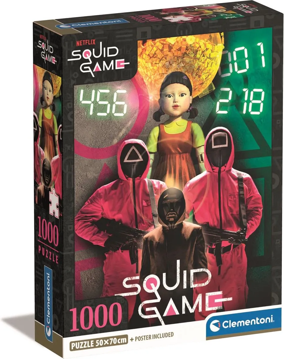 Clementoni Squid Game Puzzel 1000 Stuks