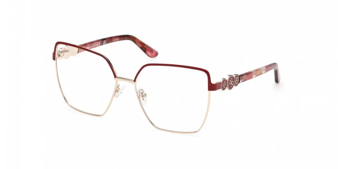 Guess GU50229 Brilmontuur - Matte Dark Red