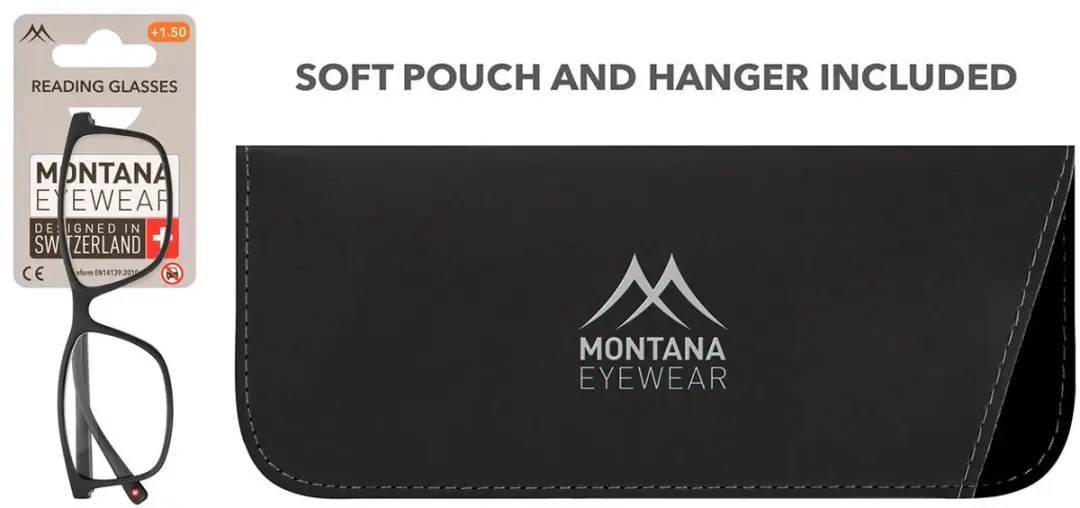 Montana Eyewear HMR62H Leesbril +2.00 - Zwart