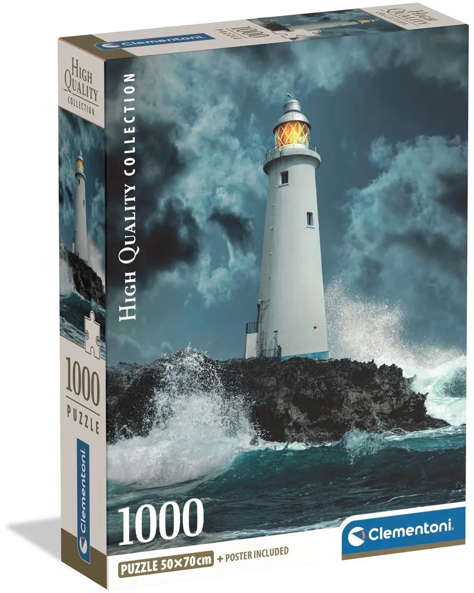 Clementoni Vuurtoren in de Storm Puzzel 1000 Stuks - Multikleur