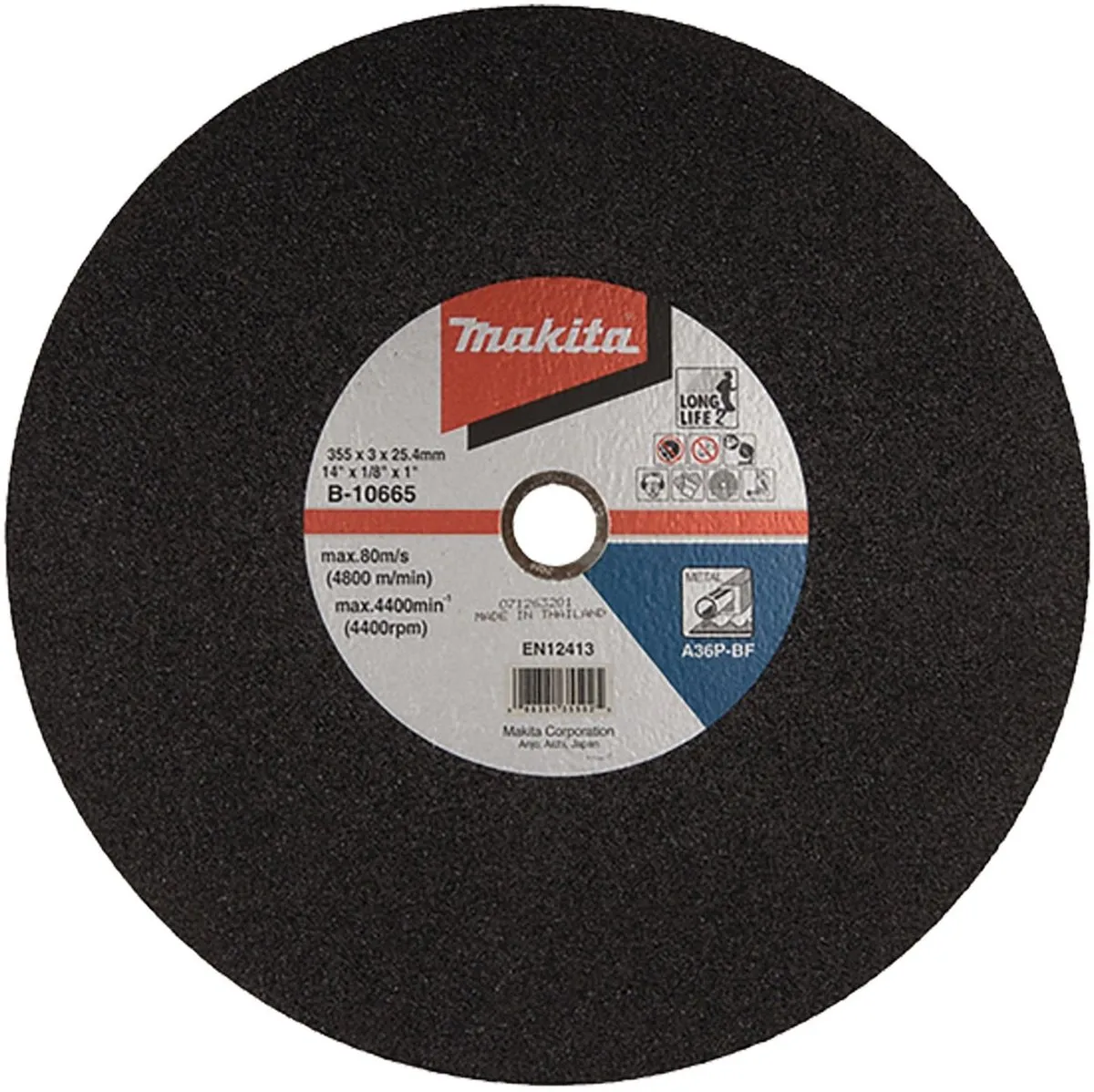 Makita B-10665-5 Doorslijpschijf Metaal 355mm - 5 Stuks - afbeelding 6 van 6