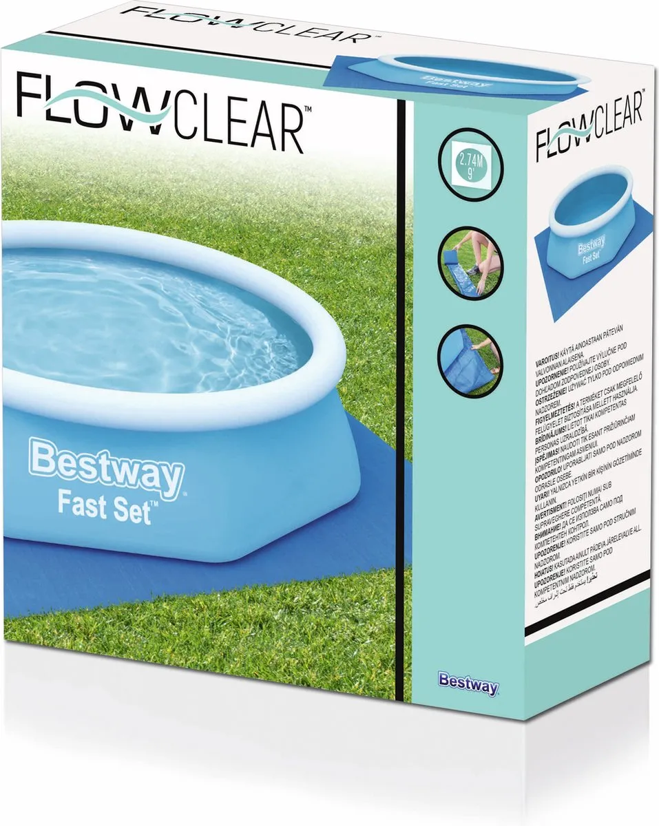 Bestway Grondzeil 274x274cm - Blauw