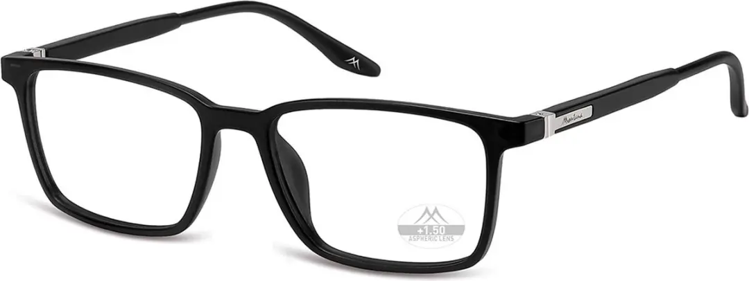 Montana Leesbril MRC3 +2.50 Zwart - inclusief Clip-on Zonnebril
