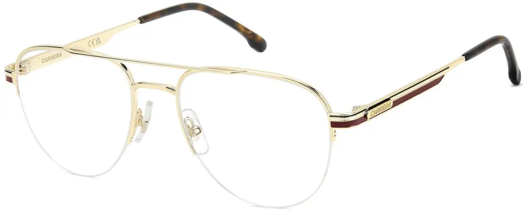 Carrera 385 Gold Striped Red Brilmonturen