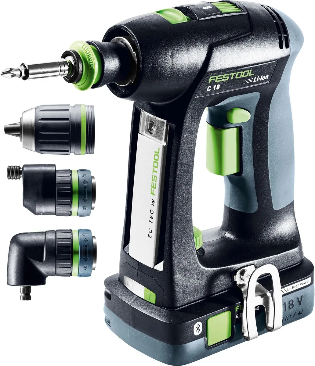 Festool C 18 HPC 4.0 I-Set Accu Schroefboormachine 18V - 2x 4.0Ah