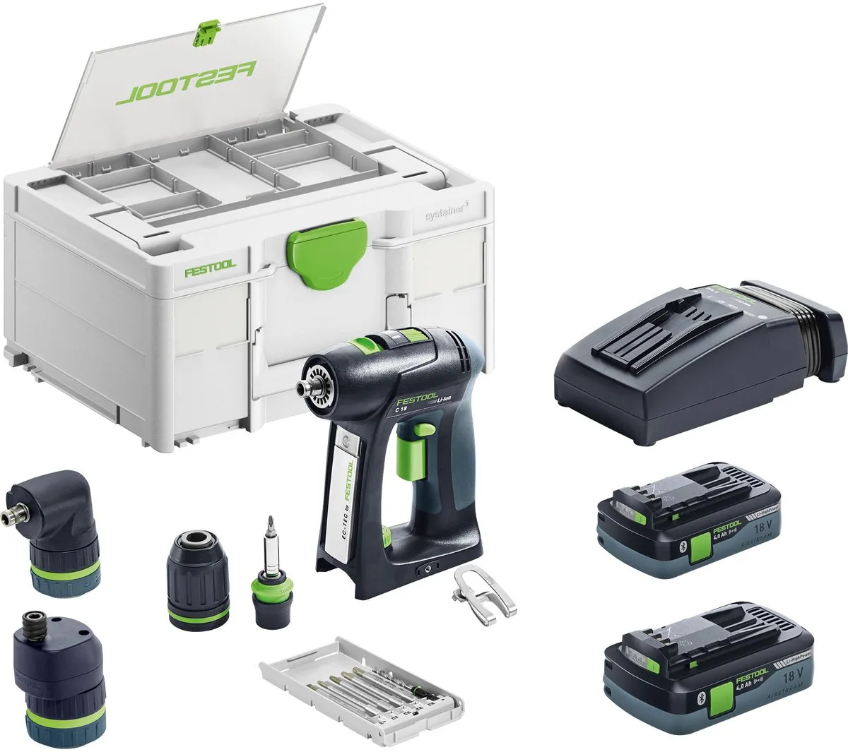 Festool C 18 HPC 4.0 I-Set Accu Schroefboormachine 18V - 2x 4.0Ah