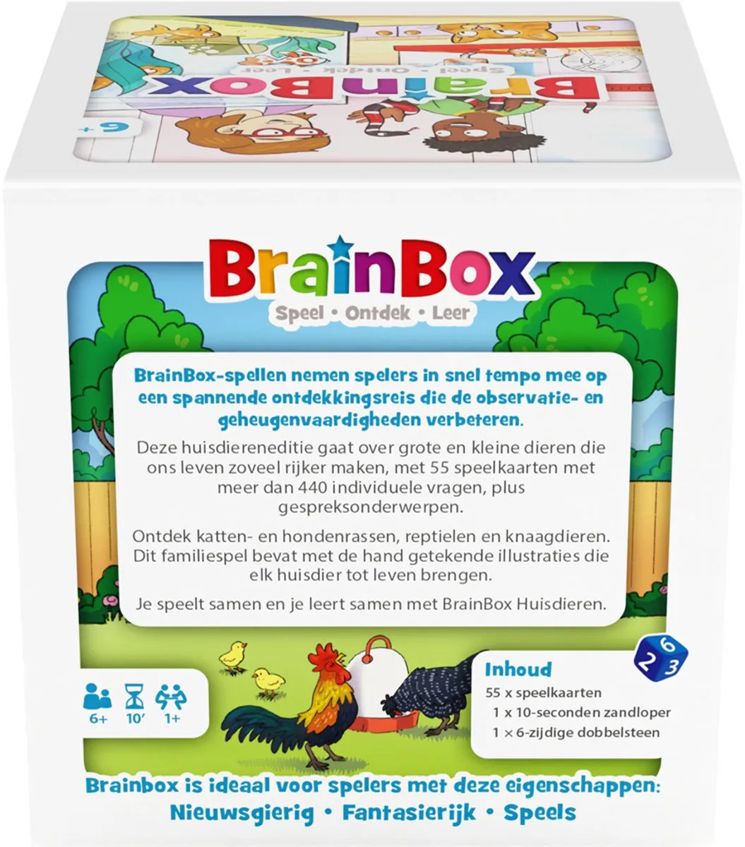 Asmodee BrainBox Huisdieren Kaartspel - Multicolor