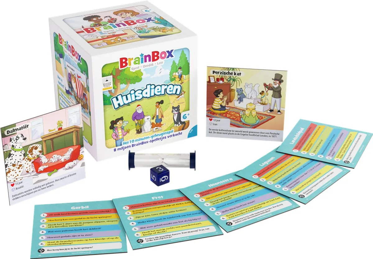Asmodee BrainBox Huisdieren Kaartspel - Multicolor