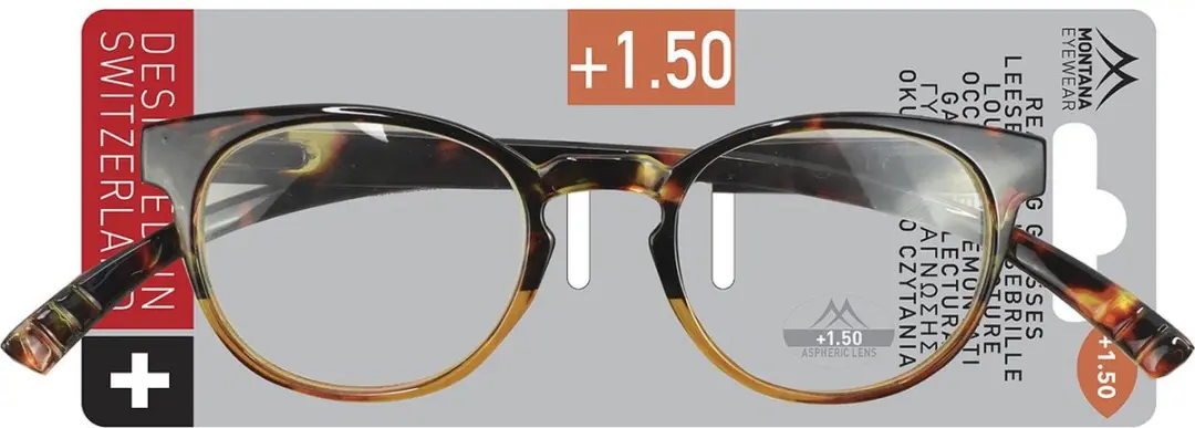 Montana MNR1B Leesbril Tortoise - Oranje +3.00 - afbeelding 6 van 6