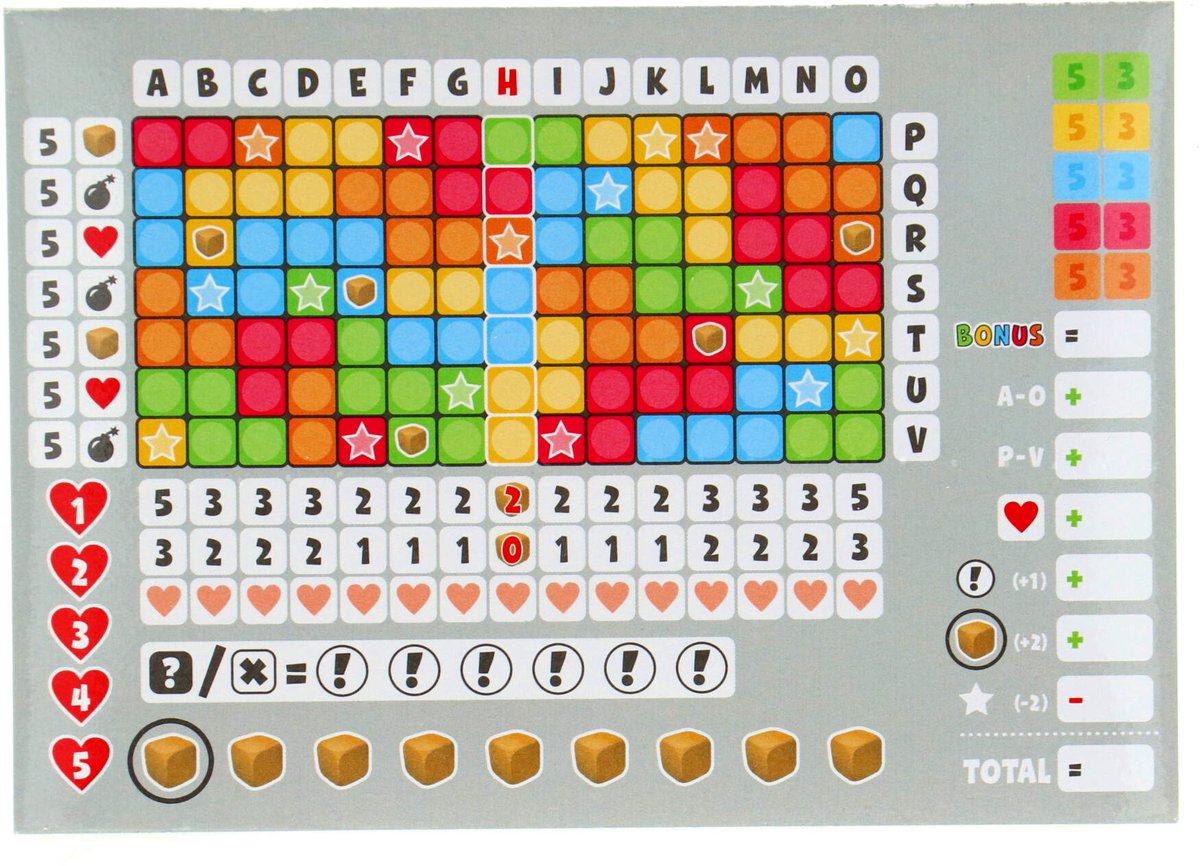 999 Games - Scoreblokken - Keer op Keer 2 - Twee stuks Level 1 - Dobbelspel