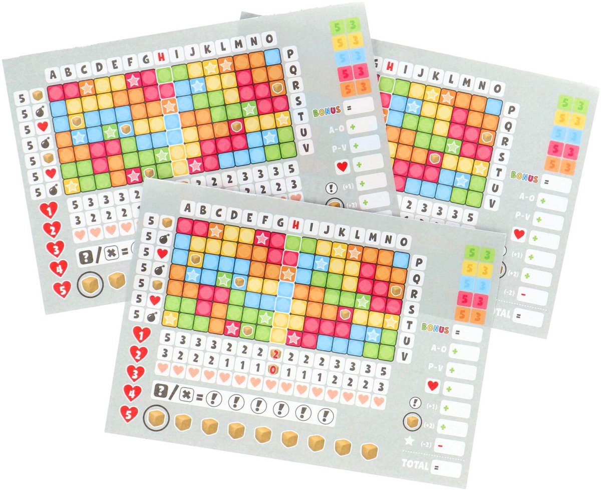 999 Games - Scoreblokken - Keer op Keer 2 - Twee stuks Level 1 - Dobbelspel