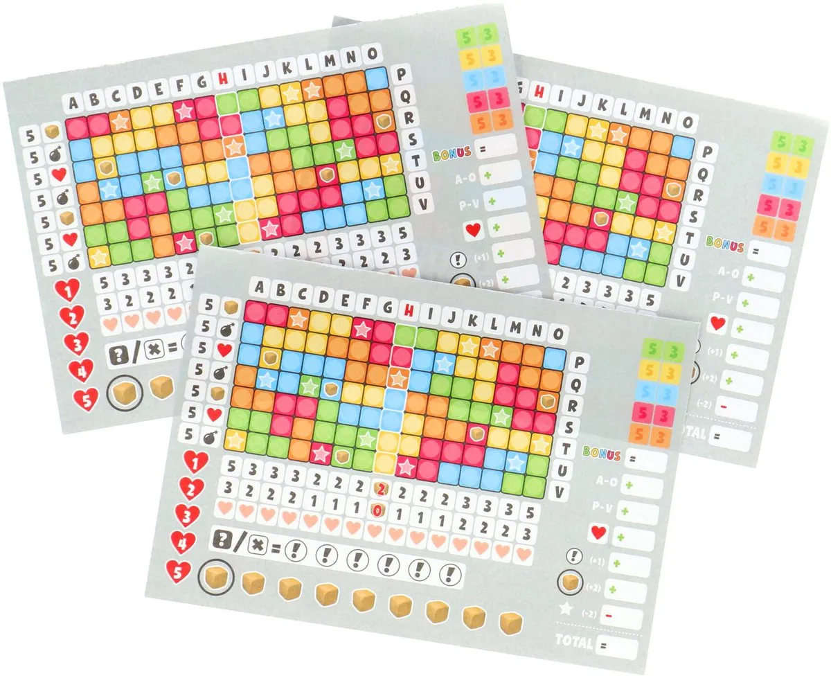 999 Games Keer op Keer 2 Scoreblokken - 2 Stuks - Multi