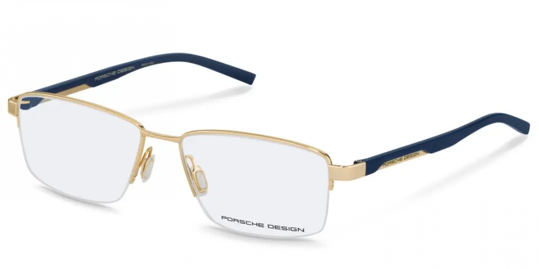 Porsche Design P8745 Gold Blauwe Brilmontuur