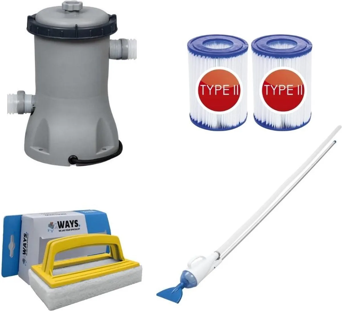 Bestway AquaReach 58497 Zwembadstofzuiger & Zandfilterpomp 5678L/u