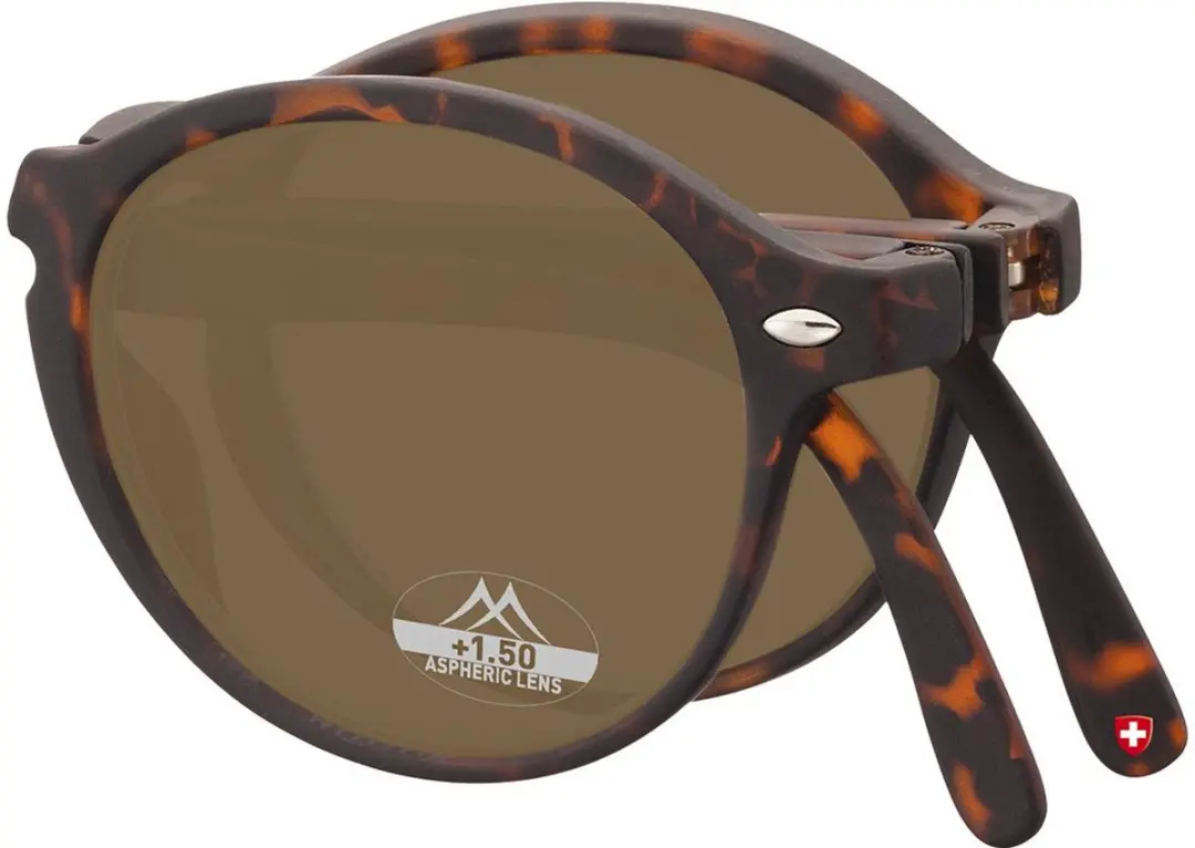 Montana Opvouwbare Zonneleesbril Matbruin +1.00