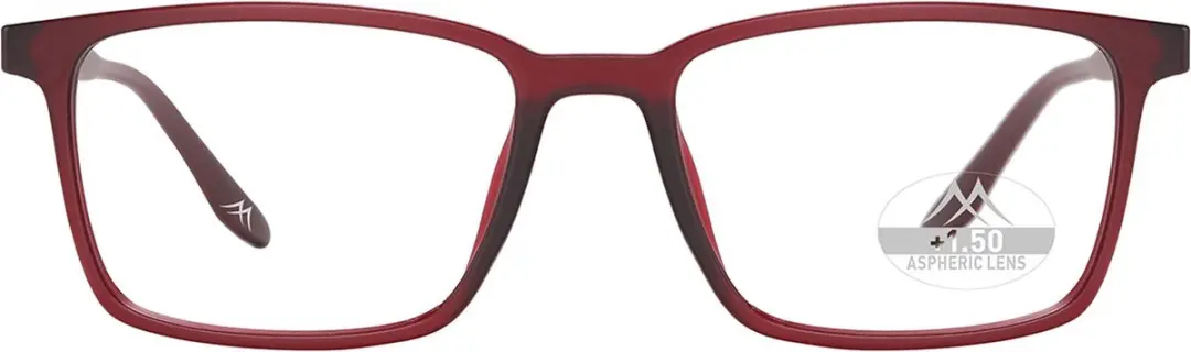 Montana Leesbril MRC3C +3.50 Rood - inclusief Clip-on Zonnebril