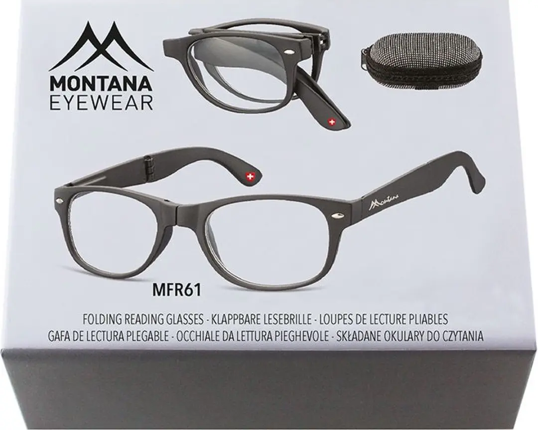Montana Opvouwbare Leesbril MFR61 +1.50 - Zwart