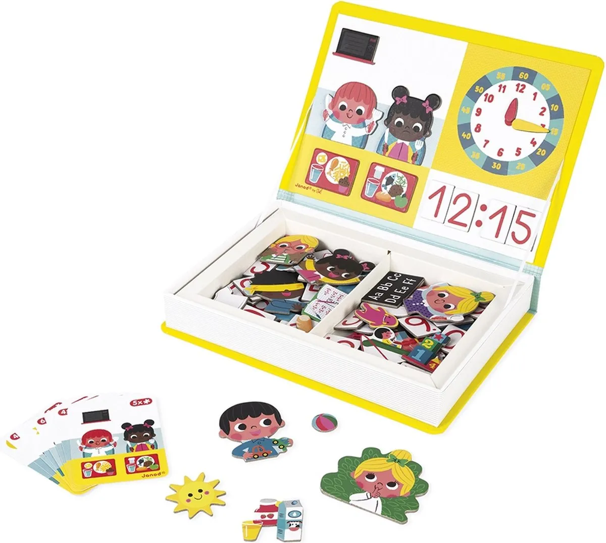 Janod Magnetibook Klok Kijken JA02724 - 75 Magneten - afbeelding 6 van 6