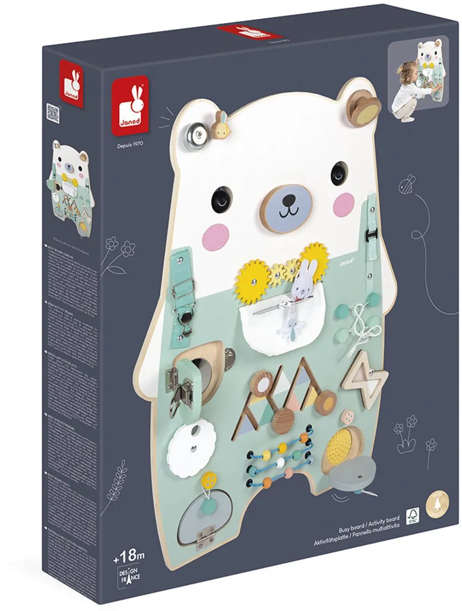 Janod Pure Houten Activiteitenpaneel IJsbeer Multicolor - afbeelding 6 van 6