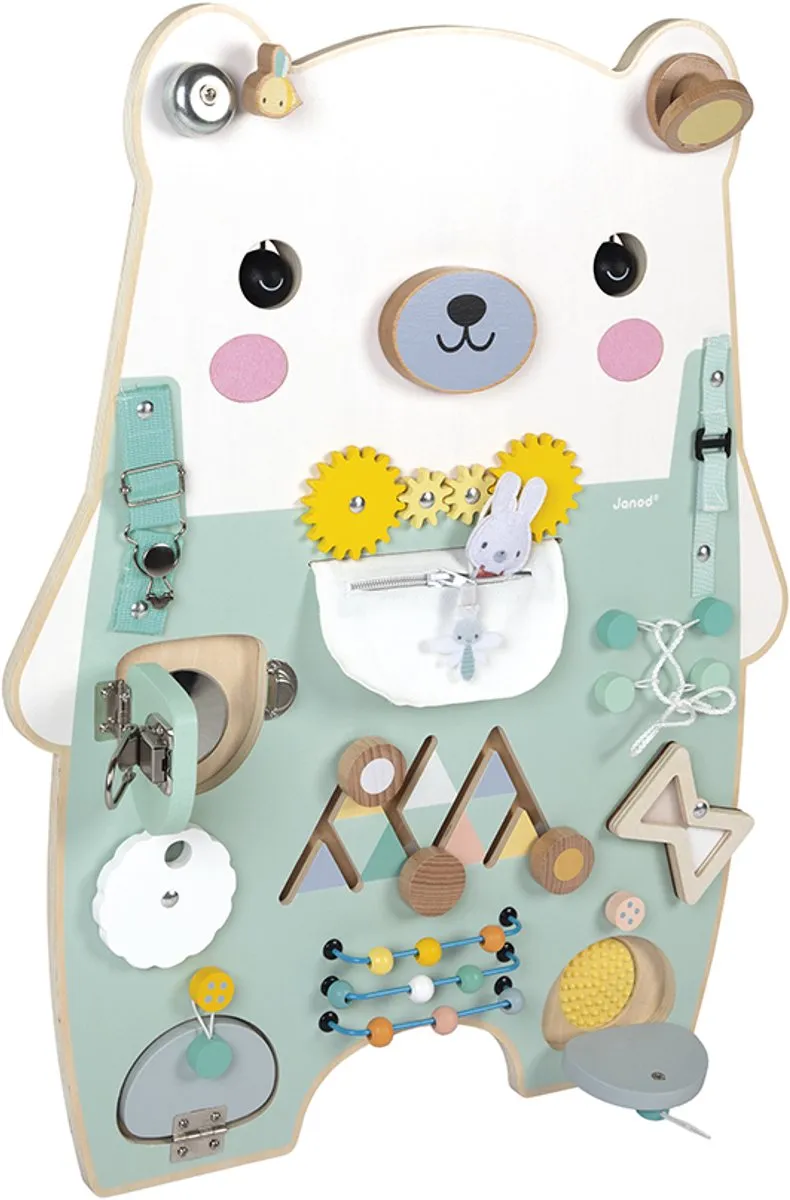 Janod Pure Houten Activiteitenpaneel IJsbeer Multicolor