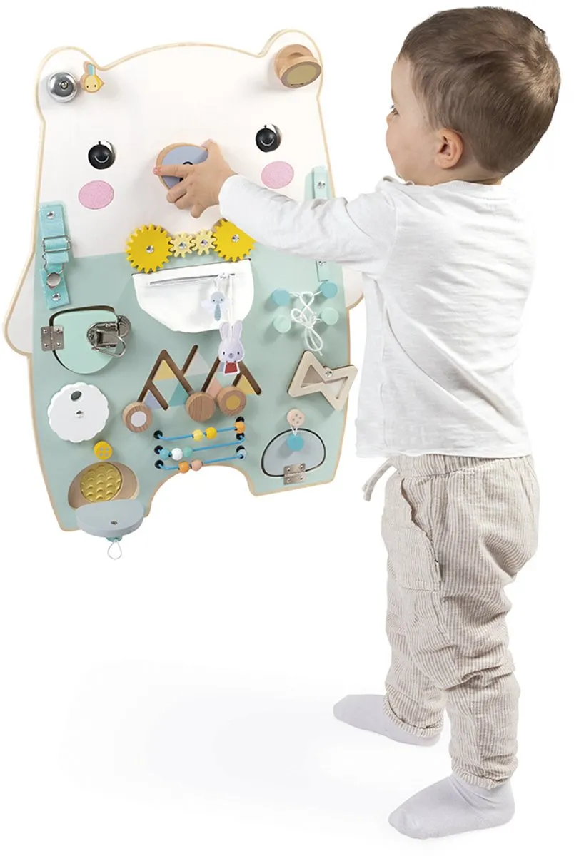 Janod Pure Houten Activiteitenpaneel IJsbeer Multicolor