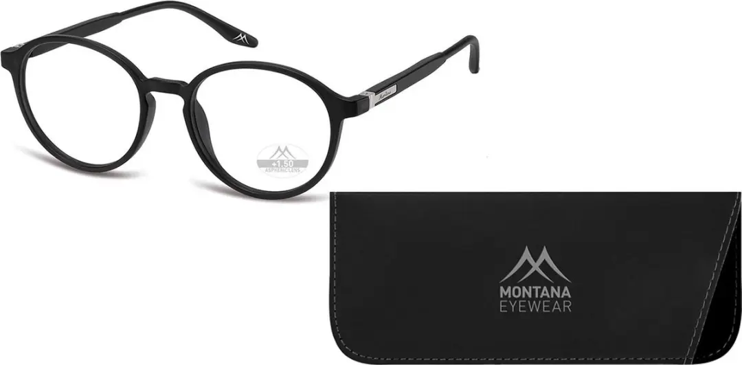 Montana Leesbril MRC4 +1.00 - Zwart met clip-on zonnebril