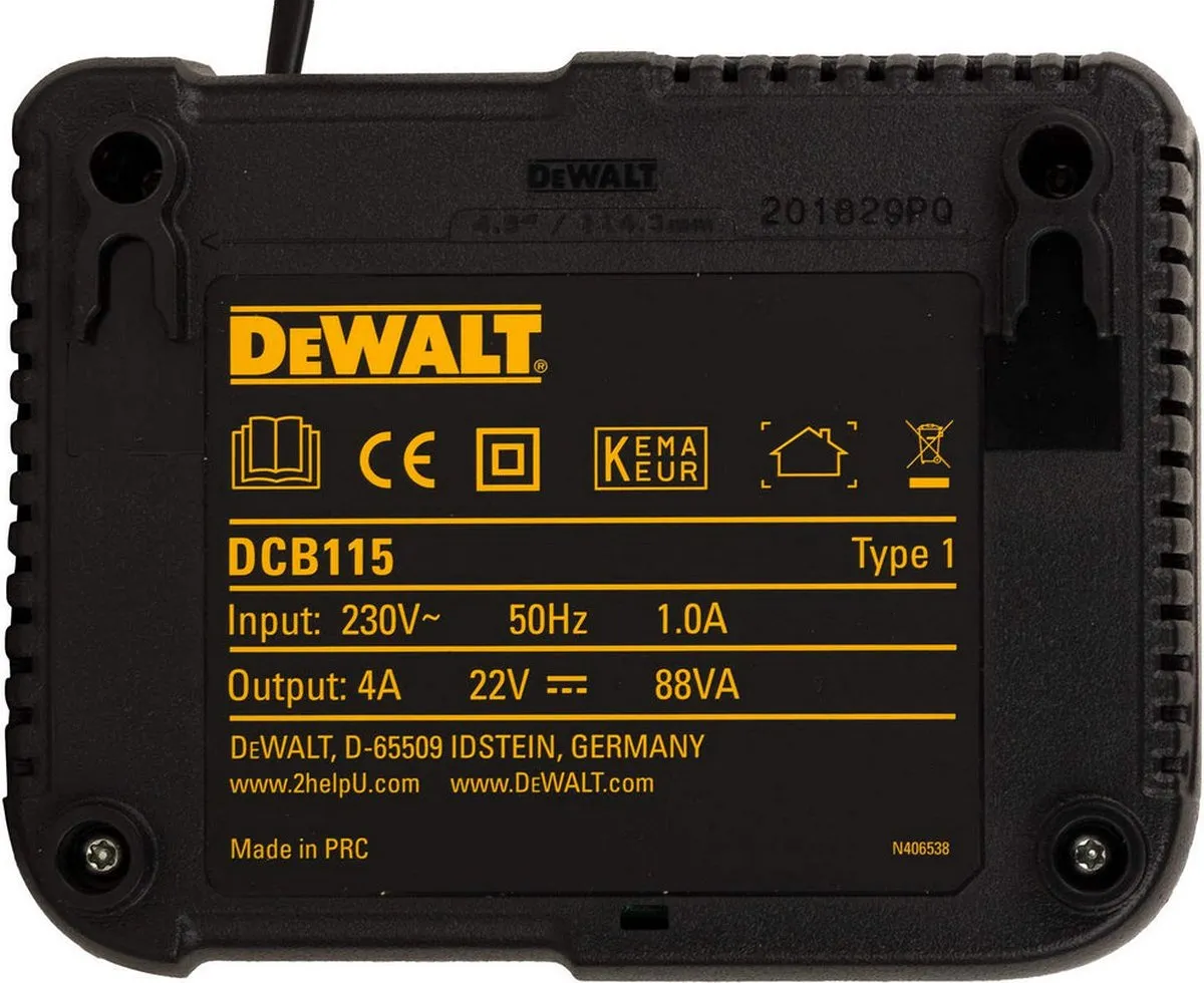 DeWalt DCB115D2 Starterset 18V 2.0Ah XR Li-ion - 2x Accu + Lader