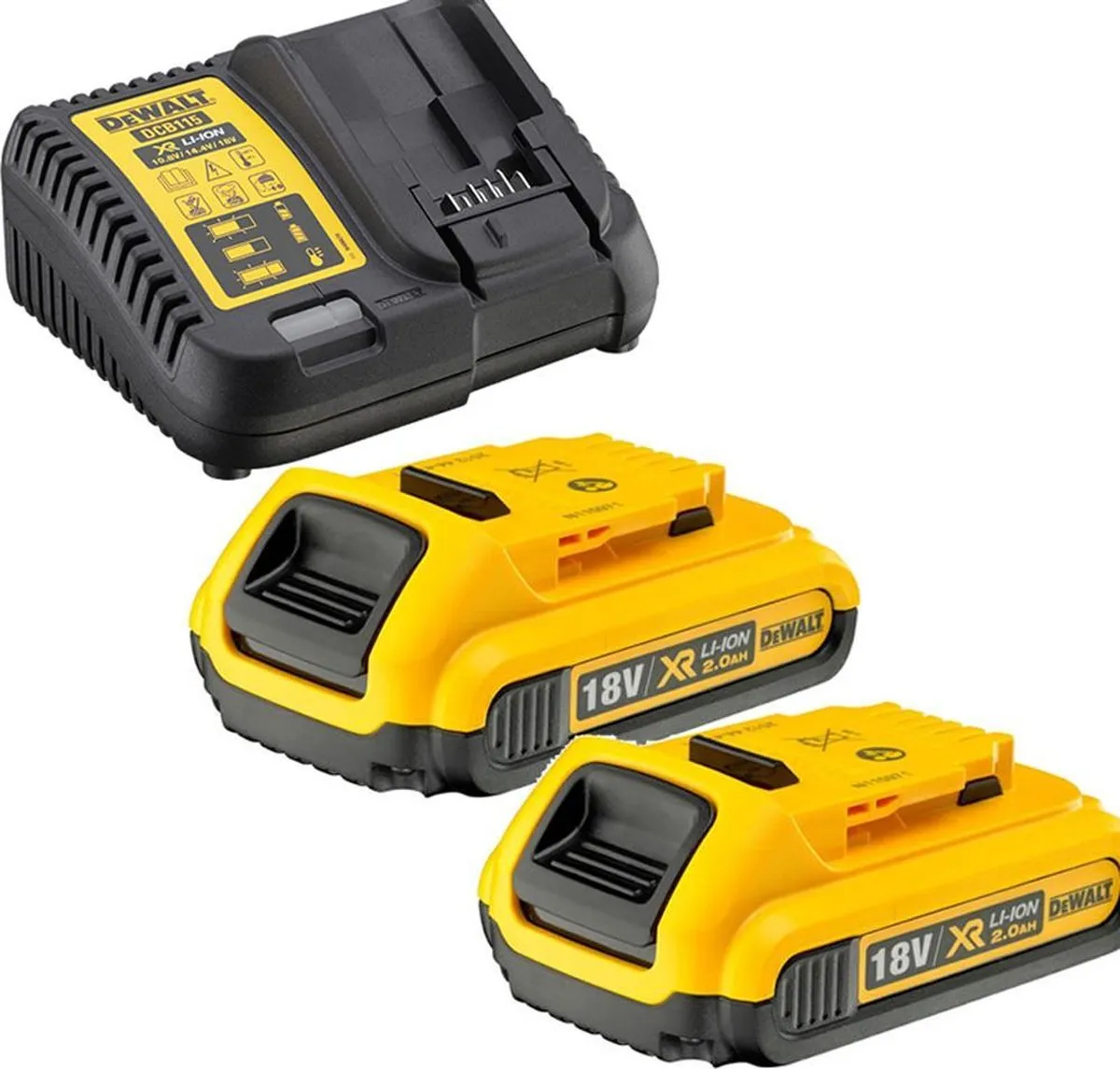 DeWalt DCB115D2 Starterset 18V 2.0Ah XR Li-ion - 2x Accu + Lader
