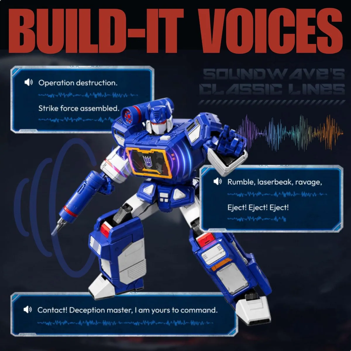 Hasbro Blokees Soundwave Transformers G1 Action Figure - 18cm