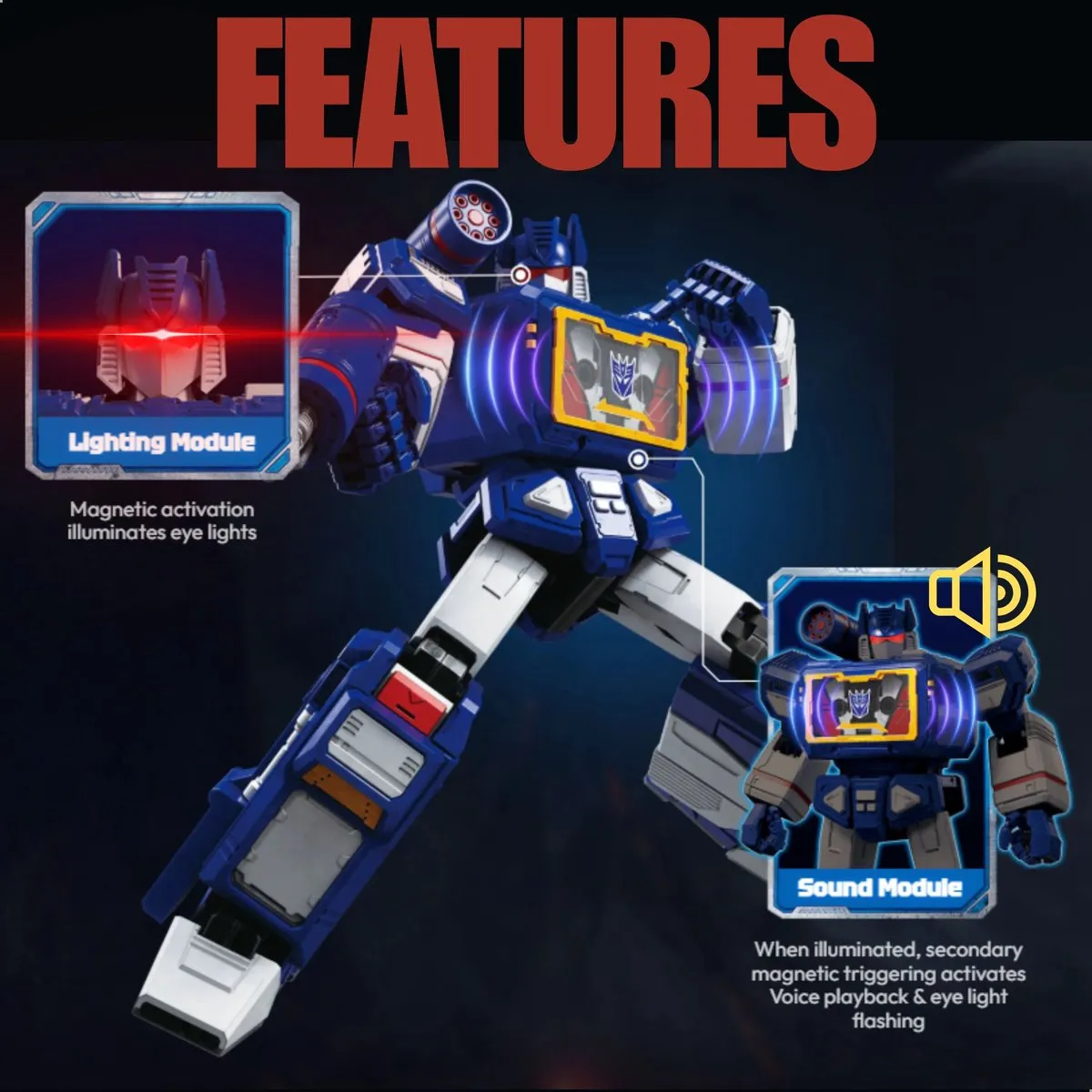 Hasbro Blokees Soundwave Transformers G1 Action Figure - 18cm
