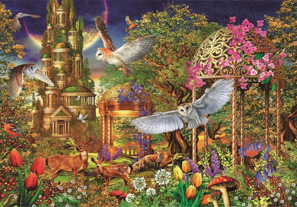 Clementoni Woodland Fantasy Garden Puzzel 1500 Stuks - Multi
