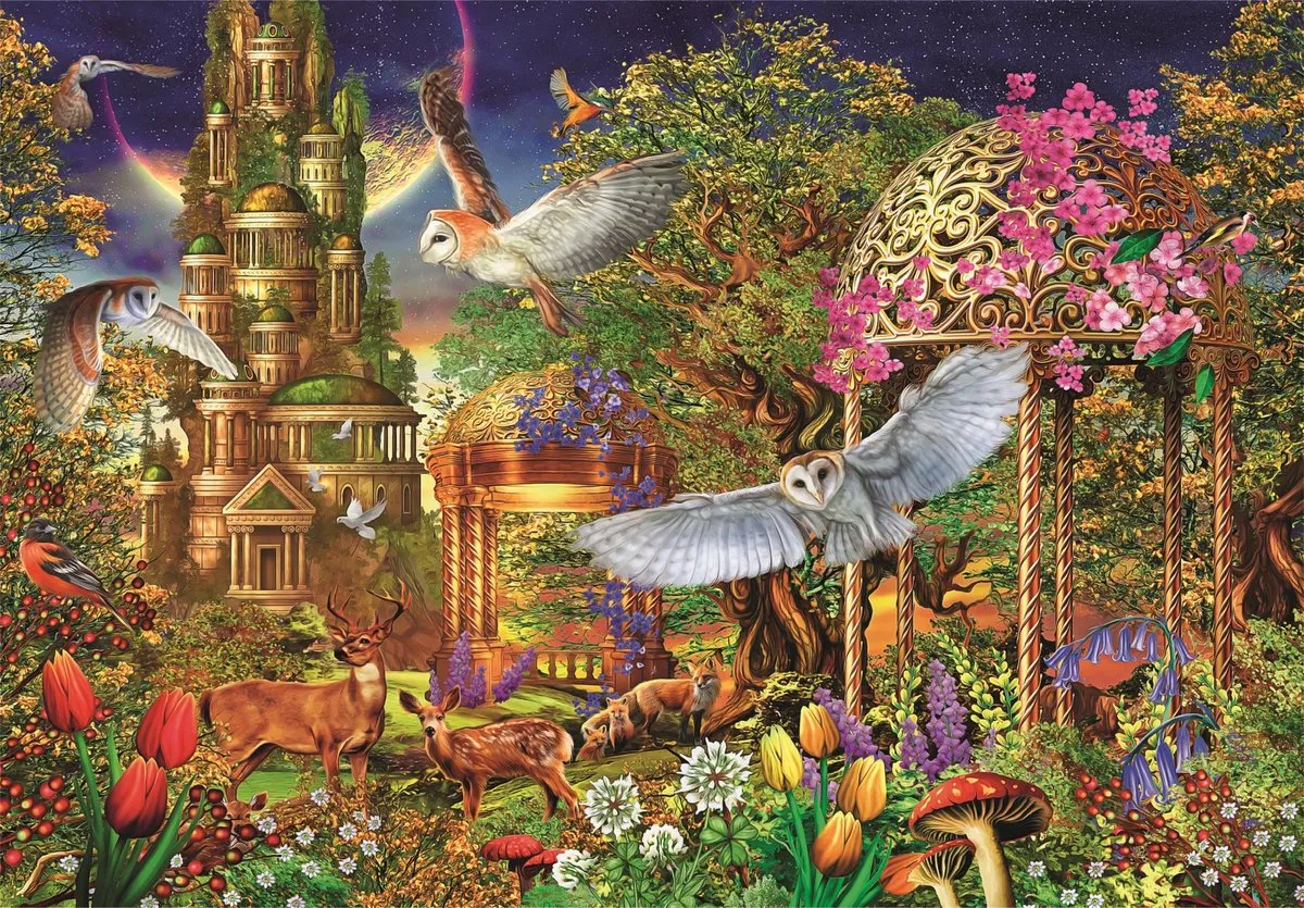 Clementoni Woodland Fantasy Garden Puzzel 1500 Stuks - Multi