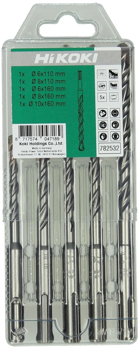 Hikoki SDS-Plus Borenset 5-delig 782532