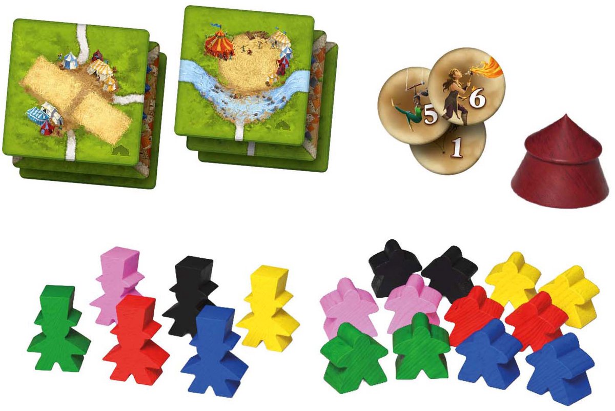 999 Games - Carcassonne: Circus & Artiesten - Uitbreiding 10 - Nieuwe Versie - NL -EN