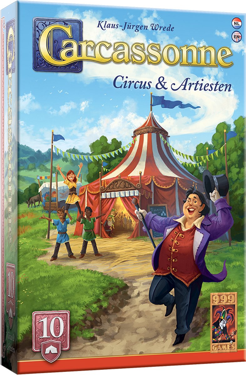 999 Games - Carcassonne: Circus & Artiesten - Uitbreiding 10 - Nieuwe Versie - NL -EN