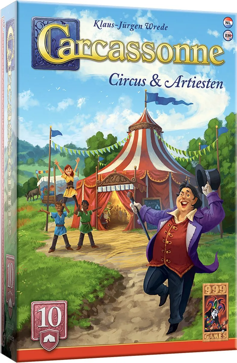 999 Games Carcassonne Circus & Artiesten Uitbreiding 10 - 2-6 Spelers
