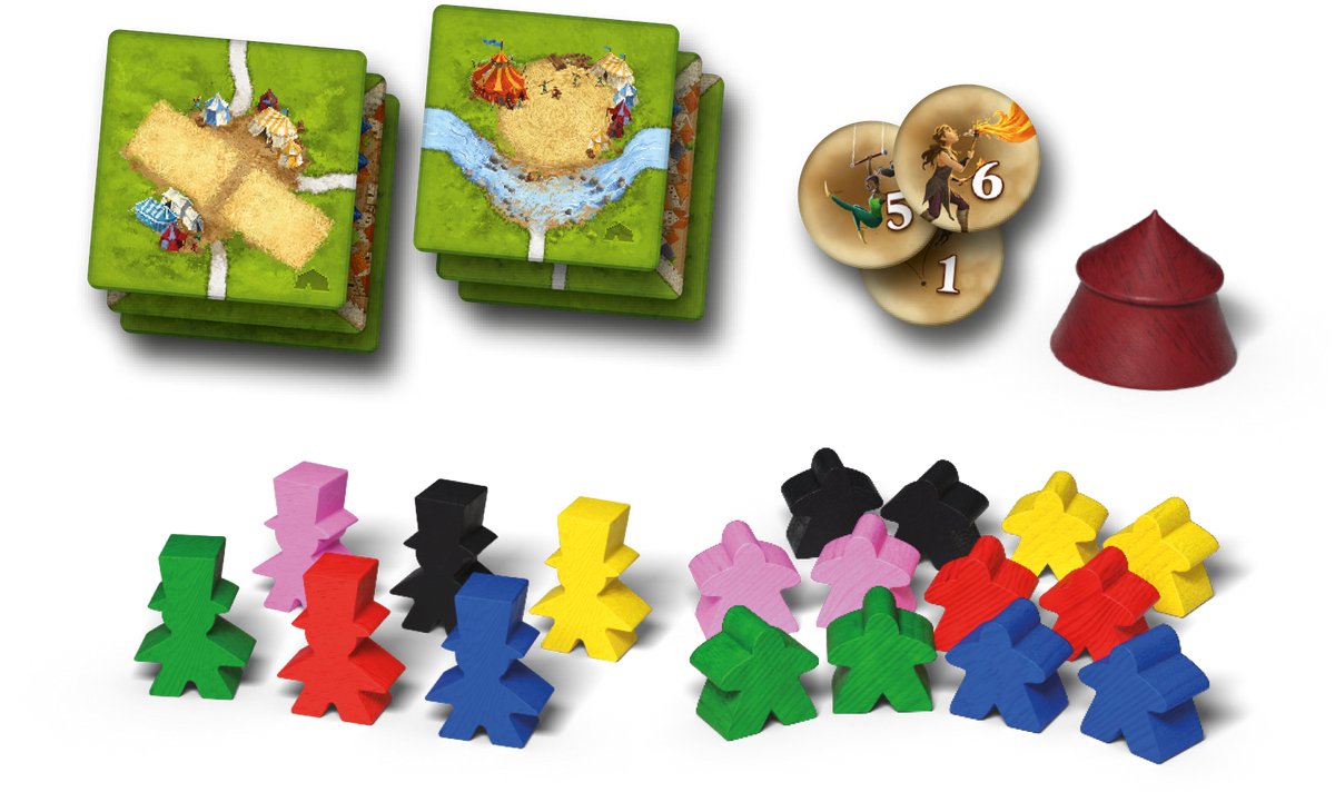 999 Games - Carcassonne: Circus & Artiesten - Uitbreiding 10 - Nieuwe Versie - NL -EN