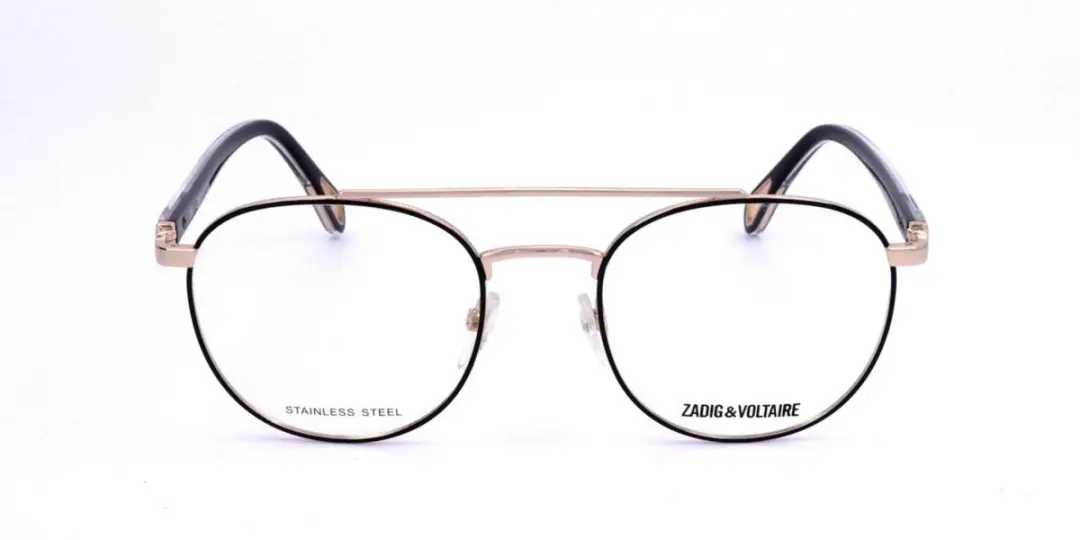 Zadig & Voltaire VZV257 Brilmontuur - Shiny rose gold met zwarte delen - afbeelding 3 van 6