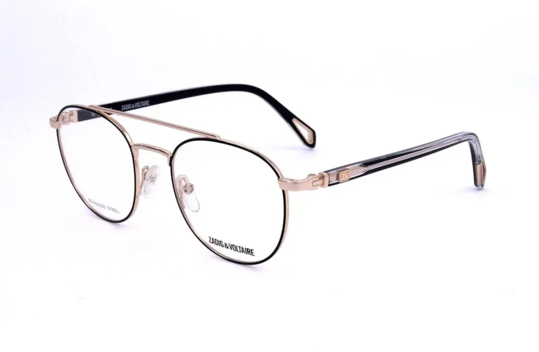 Zadig & Voltaire VZV257 Brilmontuur - Shiny rose gold met zwarte delen - afbeelding 6 van 6