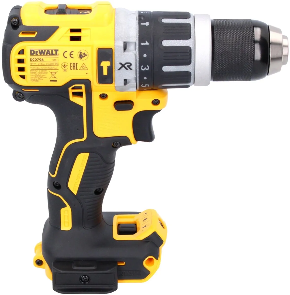 DeWalt DCD796N Klop-/Schroefboormachine 18V XR - 15 snelheden