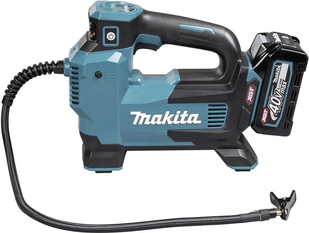 Makita MP001GZ XGT Accu Luchtpomp - Zwart/Turquoise - afbeelding 6 van 6