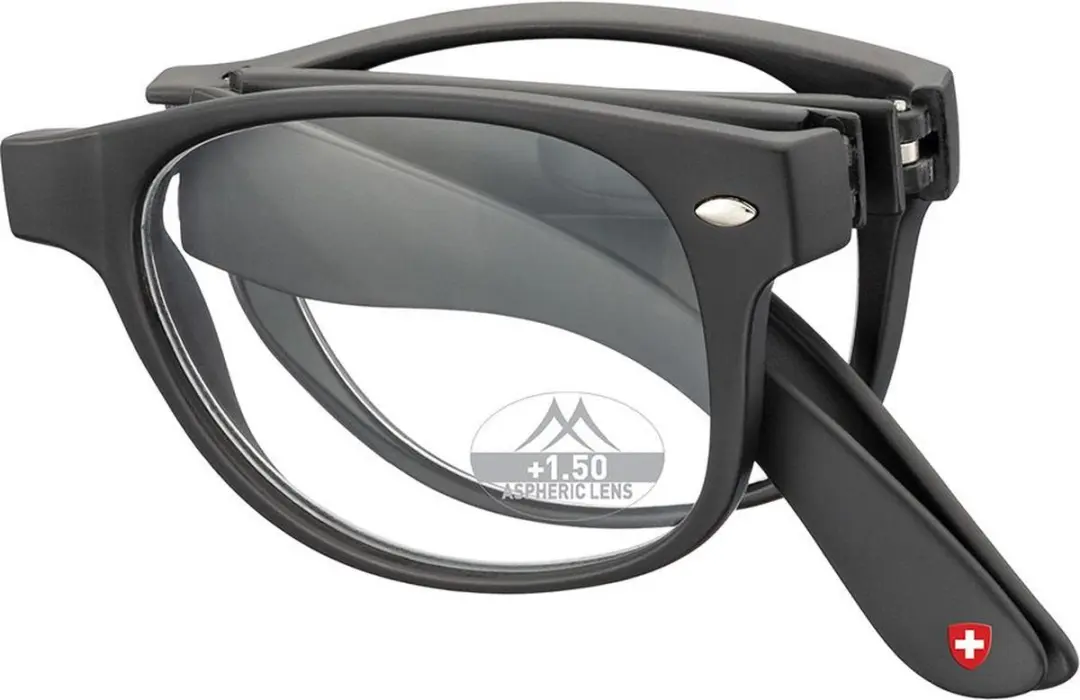 Montana Opvouwbare Leesbril Matzwart MFR61 +2.00